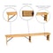 Flash Furniture HERCULES 8' x 12'' Antique Rustic Light Natural Solid Pine Folding Farm Bench with 3 Legs XA-B-96X12-L-LN-GG - alternate 10